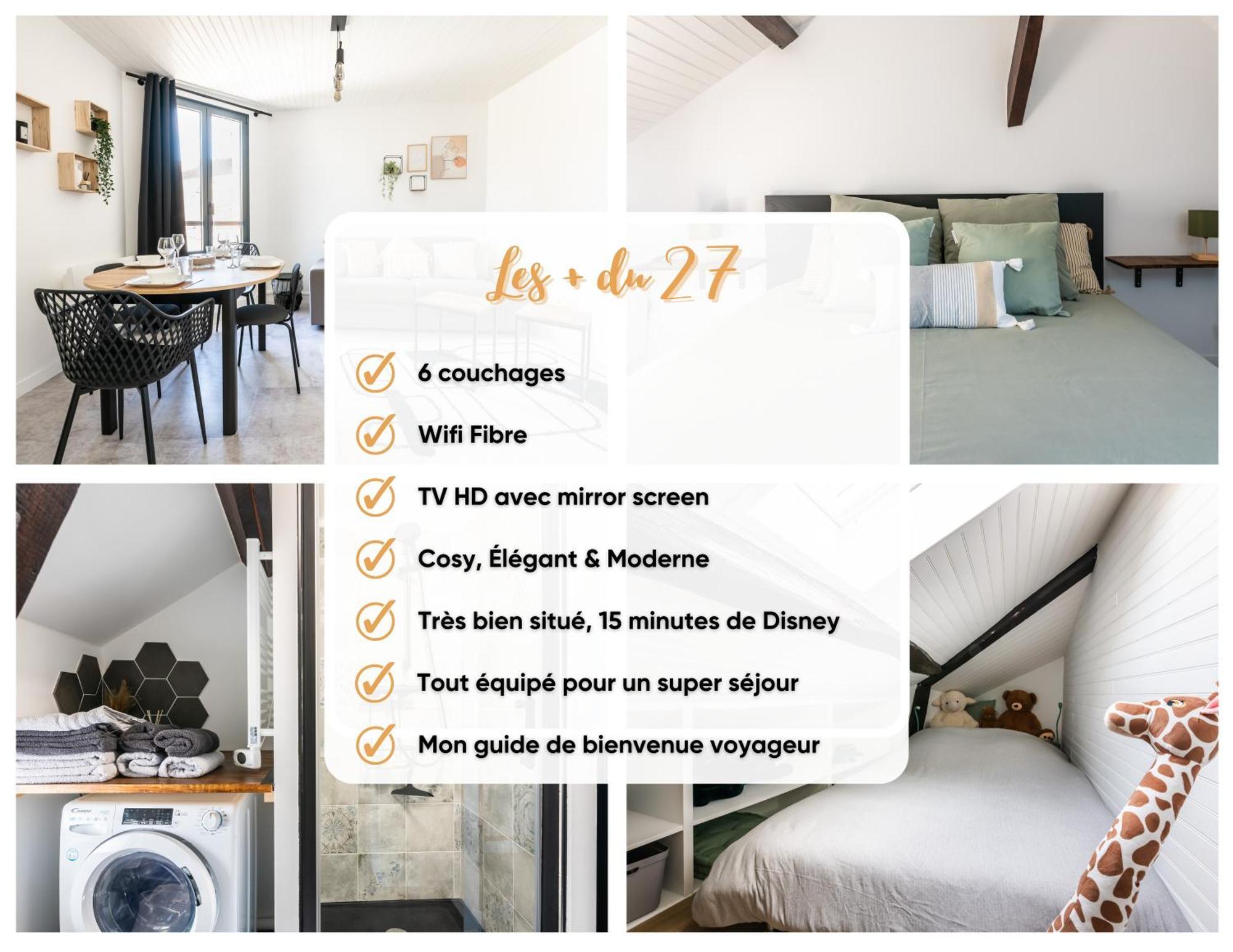 Le 27 - Appartement Cosy - Disney 15Min Crecy-la-Chapelle Exterior foto